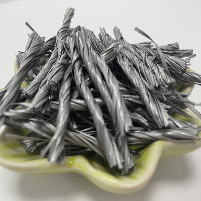 Fibra arracimada de los PP de la torsión material gris del polímero para el piso industrial