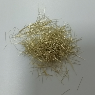el cobre de cobre amarillo cubrió las fibras de acero micro de la fibra para el hormigón del rendimiento ultra alto de UHPC