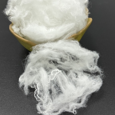 Fibra de refuerzo de nylon/poliamida mezclada con algodón y lana para hilado