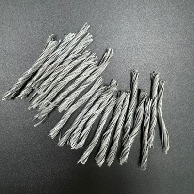 54 mm de alta resistencia a las grietas polipropileno PP Twisted Bundle Fibra reforzada con hormigón