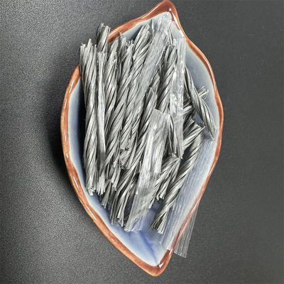 Tipo híbrido de fibra de PP de 48 mm para hormigón de masa