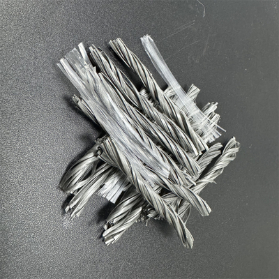 Tipo híbrido de fibra de PP de 48 mm para hormigón de masa