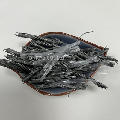 Utilizar el suelo industrial de polipropileno gris Macro fibra PP Twist fibra para el refuerzo de hormigón en la construcción