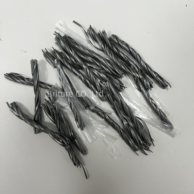 Utilizar el suelo industrial de polipropileno gris Macro fibra PP Twist fibra para el refuerzo de hormigón en la construcción
