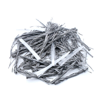 Durable PP Hybrid Fiber combining fibrillated mesh and twisted bunchy fibers for concrete reinforcement