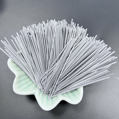 Fibra macra blanca, gris, transparente curvada de los PP para la fibra concreta del polipropileno