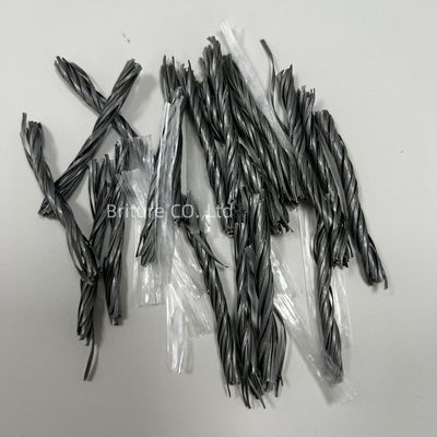 Utilizar el suelo industrial de polipropileno gris Macro fibra PP Twist fibra para el refuerzo de hormigón en la construcción